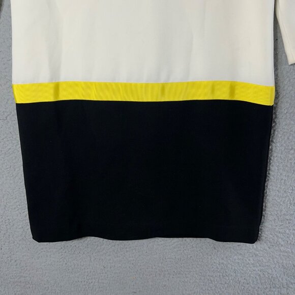 Ann Taylor Dress XS Womens Colorblock Sheath Dress Yellow Accent Back Zipper NEW - Picture 6 of 15